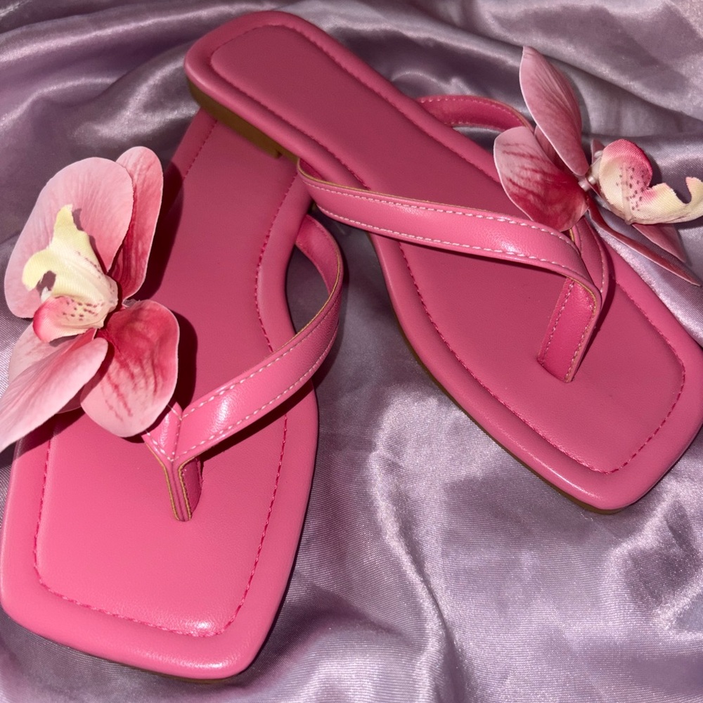 Pink Floral Women's Sandals